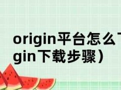 origin平台怎么下载（origin下载步骤）