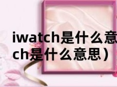iwatch是什么意思（iwatch是什么意思）
