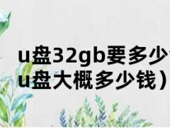 u盘32gb要多少钱（32gb的u盘大概多少钱）